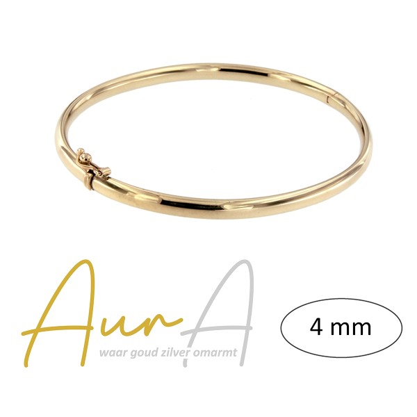 Aura 4mm 61mm small bangle ovaal