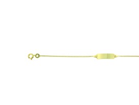 Babyplaatarmband 8 karaat geelgoud gourmet 10-12 cm