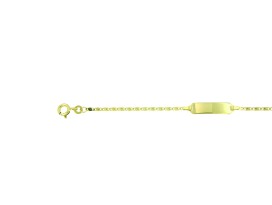 Babyplaatarmband 8 karaat geelgoud S-gourmet 10-12 cm