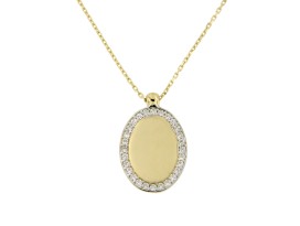 Grafeerplaat-hanger-collier-zirkonia