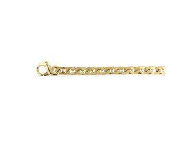 Armband fantasie handgemaakt en massief 5,00 mm 21 cm geelgoud (VIJS001)