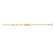 Babyplaatarmband geelgoud fantasie gourmet 12-14 cm