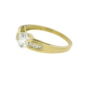 Ring 08 geelgoud zirkonia