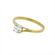 Ring 23 geelgoud zirkonia solitair