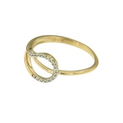 Ring 73 geelgoud zirkonia