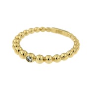 Ring 102 Bolletjes zirkonia geelgoud 