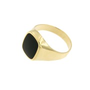 Zegelring Onyx afgeronde hoeken 