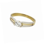 Ring 09 bicolorgoud zirkonia