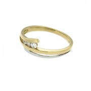 Ring 18 bicolorgoud zirkonia