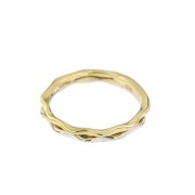 Ring 89 ribbel bicolorgoud 