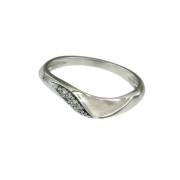 Ring 57 witgoud zirkonia