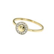 Ring 65 rond geelgoud zirkonia