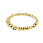 Ring 102 Bolletjes zirkonia geelgoud 