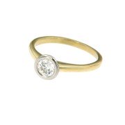 Ring 62 bicolorgoud zirkonia