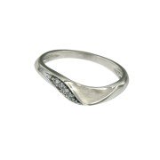 Ring 57 witgoud zirkonia