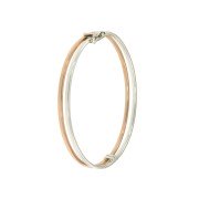 Bangle open smal bicolor wit-rood