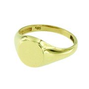 Dames zegelring rond pink