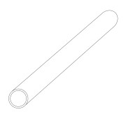 Rond buis 14 karaat witgoud wanddikte 0,50 mm