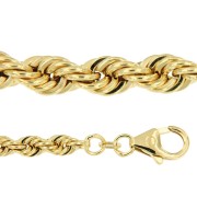Koord massief collier 45 cm geelgoud 1,50 mm