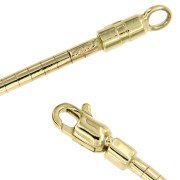 Omega collier rond 45 cm geelgoud schroefsluiting 1,10 - 2,00  mm