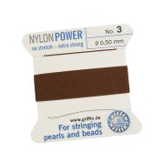 Rijggaren bruin nylon
