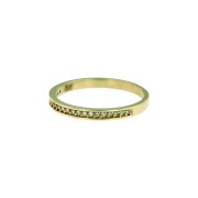 Ring diamant rail D8 HSI 0,10 ct - maat 17,50 geelgoud