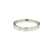 Ring diamant D9 HSI 0,05 ct - maat 17,50 witgoud
