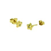 Oorsteker diamant ster HSI 0,02 ct 18 karaat geelgoud