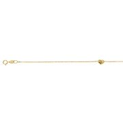 Armband diamant hart HSI 0,01 ct 18 karaat geelgoud