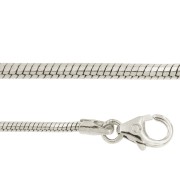 Slangen colliers zeskant 45 cm witgoud 1,00 - 1,20 mm
