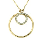 Symbol Chain '69' Cirkels Zirkonia 42-45 cm