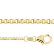 Venetiaans colliers 50 cm geelgoud 0,70 - 1,40 mm