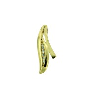 Hanger fantasie zirkonia geelgoud 20 mm