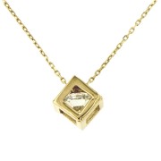 Symbol Chain '48' CubicZ geelgoud 42 - 45 cm