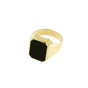 Zegelring Onyx achtkant
