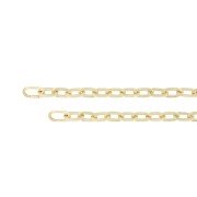 Collier choker luxe ovaal plat groot 47 cm geelgoud