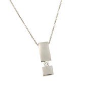 Collier diamant hanger inclusief collier 42-45 cm HSI 0,05 ct witgoud