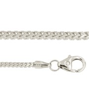 Vossestaart collier 45 cm witgoud 1,30 mm