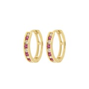 Klapcreool zirkonia wit-roze