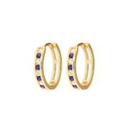 Klapcreool zirkonia wit-saffier blauw